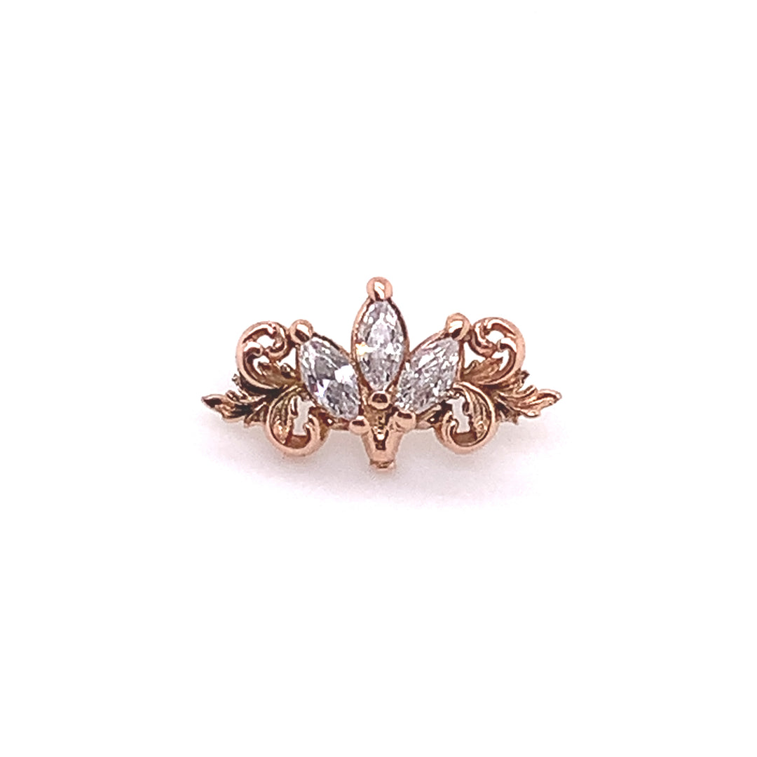 Redemption CZ Threadless End 14k (T15) — AuAdore 14k gold threadless end