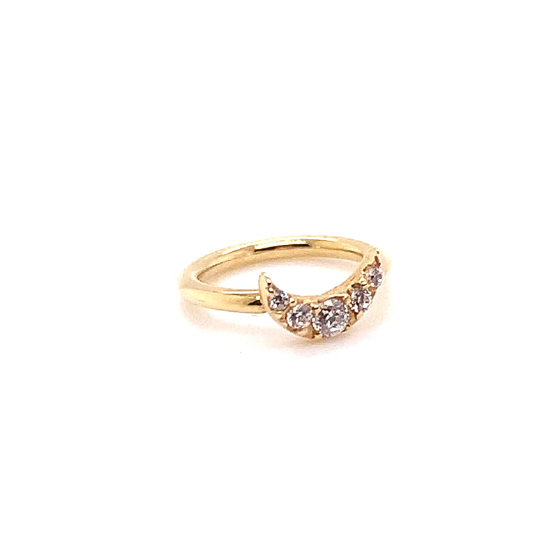 Lunar Deity CZ Ring Auadore 14k