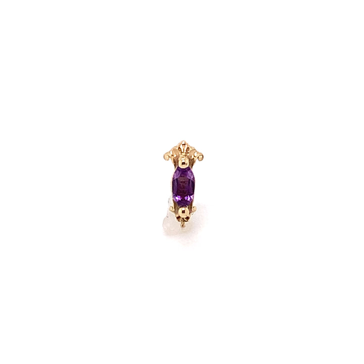 Empress Amethyst Threadless End 14k (T6) — AuAdore 14k gold threadless end