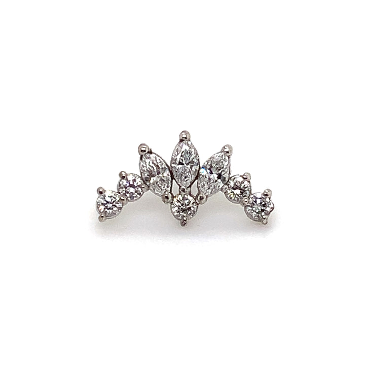 Splendor Diamond Threadless End 14k — AuAdore 14k gold threadless end