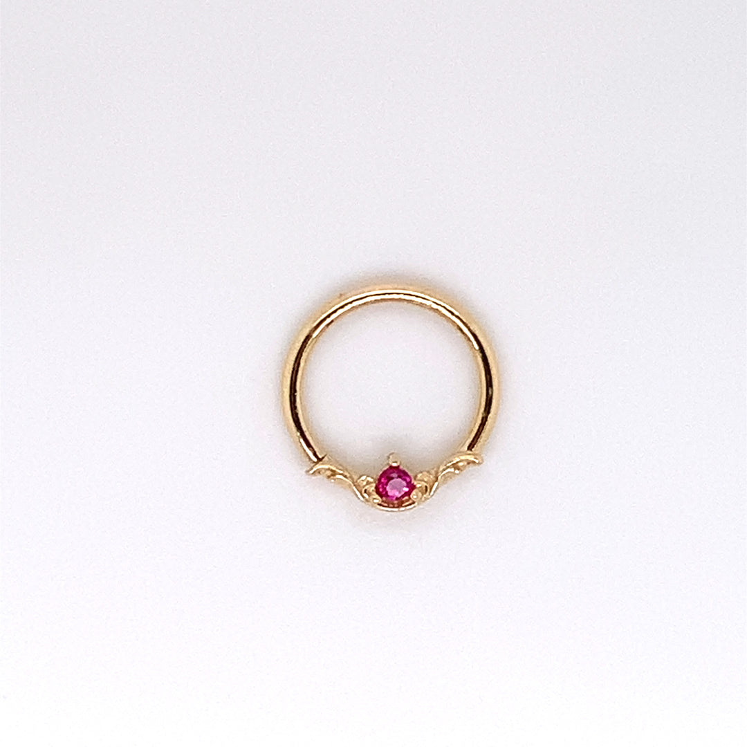 Bishop Lab Ruby Ring 16g 14k — AuAdore 14k gold ring