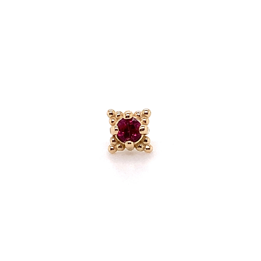 Reign Lab Ruby Threadless End 14k — AuAdore 14k gold threadless end