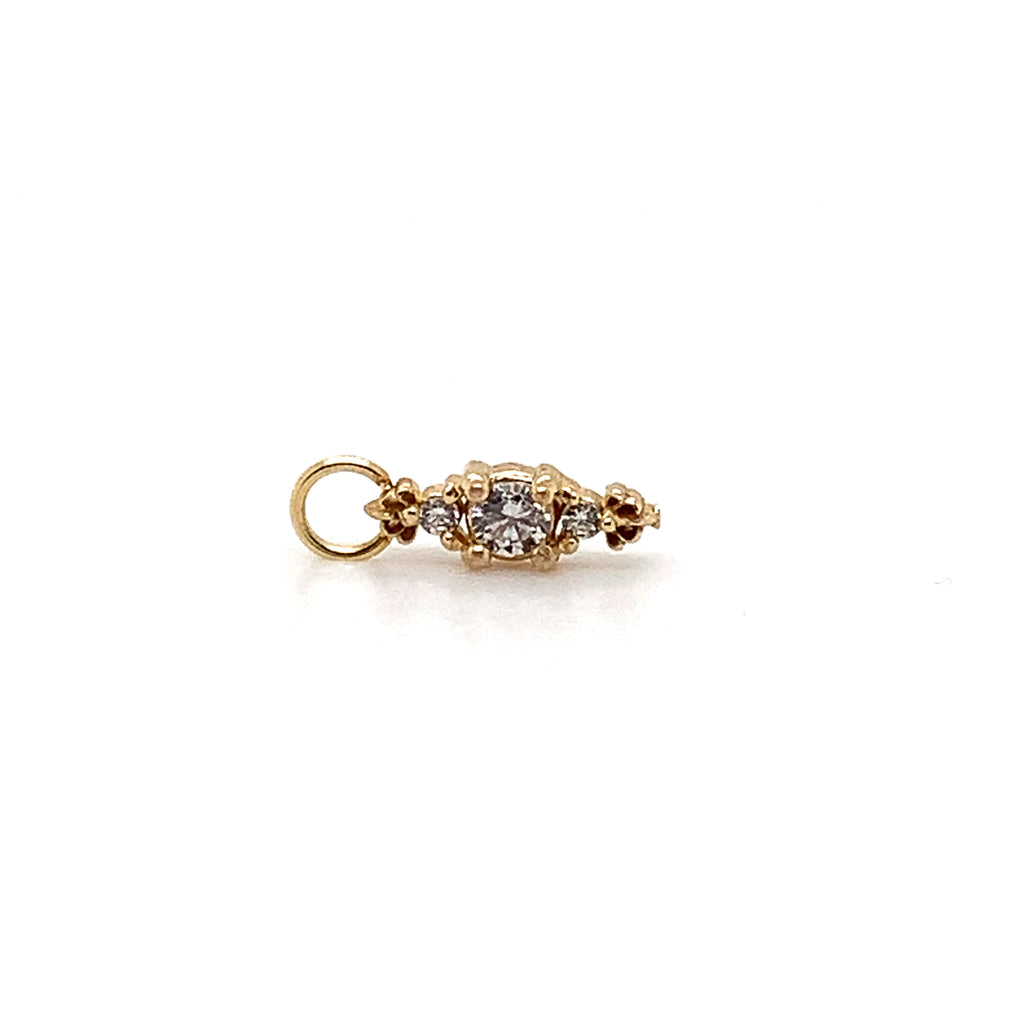 Heiress CZ Charm Auadore 14k