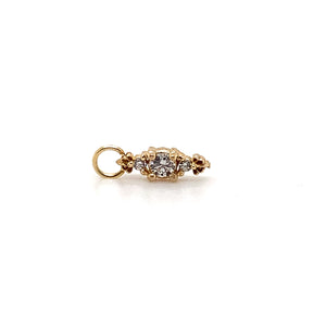 Heiress CZ Charm Auadore 14k