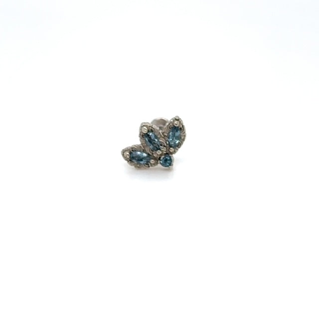 The Vow London Blue Topaz Threaded End 14k — AuAdore 14k gold threaded end