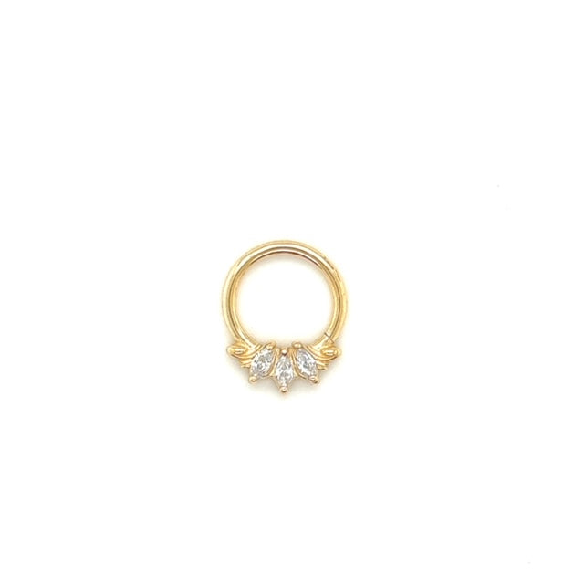 AuAdore 16g 14k Grandeur CZ Ring