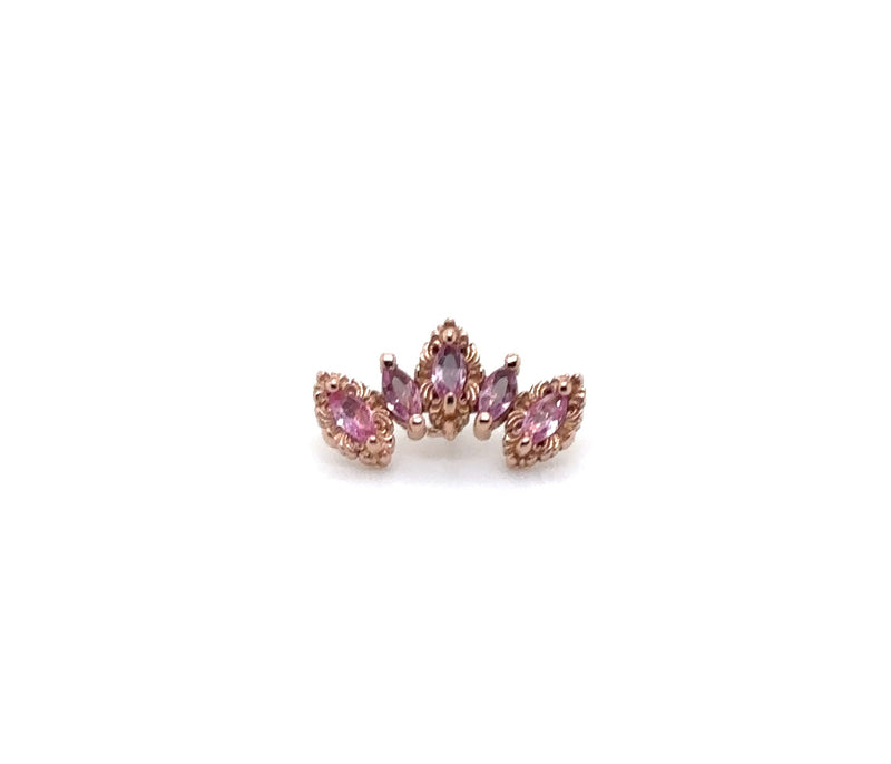 Monarchy Amethyst Threadless End Auadore 14k