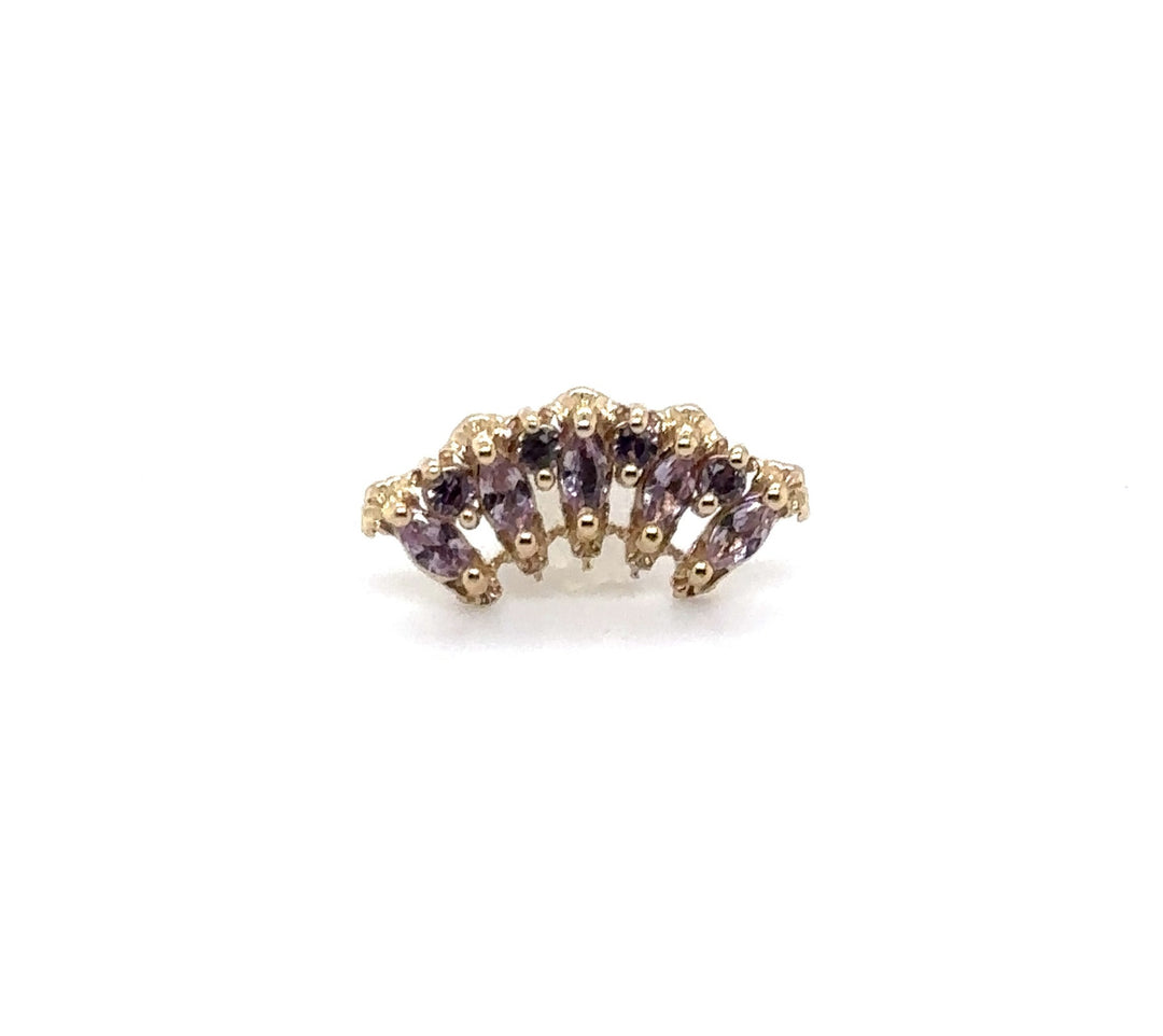 Lady Jane Lab Alexandrite 14g TH End 14k — AuAdore 14k gold threaded end