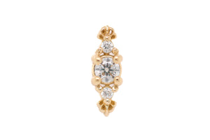 Heiress London Blue Topaz w/ Diamond End AuAdore 14k