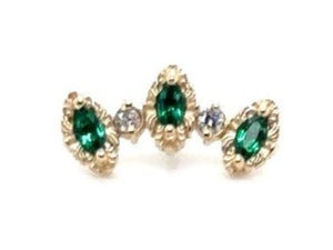 Majesty Lab Alexandrite and Black Diamond Auadore 14k