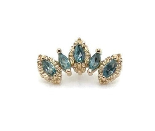 Monarchy Aquamarine End Auadore 14k